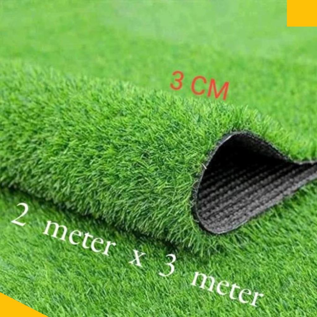 Rumput Sintetis// 1 Roll 2 Meter X 3 Meter // Ukuran 3 Cm