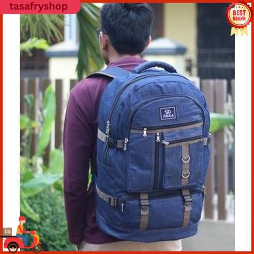 Tas Ransel Deka Jumbo Kanvas 60L Untuk Pria Siap Kirim