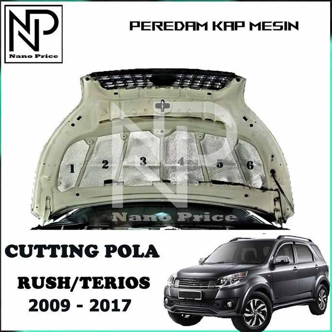 Peredam panas kap mesin mobil Rush Terios 2007 - 2017
