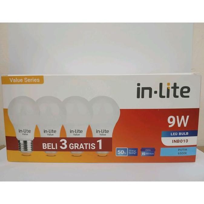 Ready Lampu LED Bohlam In-Lite 9 Watt / Lampu Paket LED Inlite 9 Watt