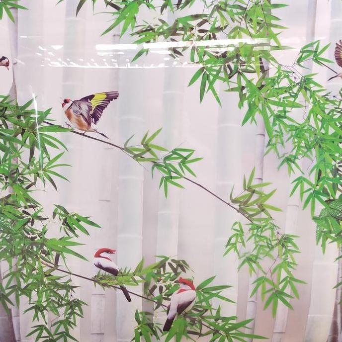 Fiber Pagar Plastik Penutup Pagar Motif Goldfinch Lebar 1 Meter Tebal 0.6 mm Bahan Lentur Flexible U