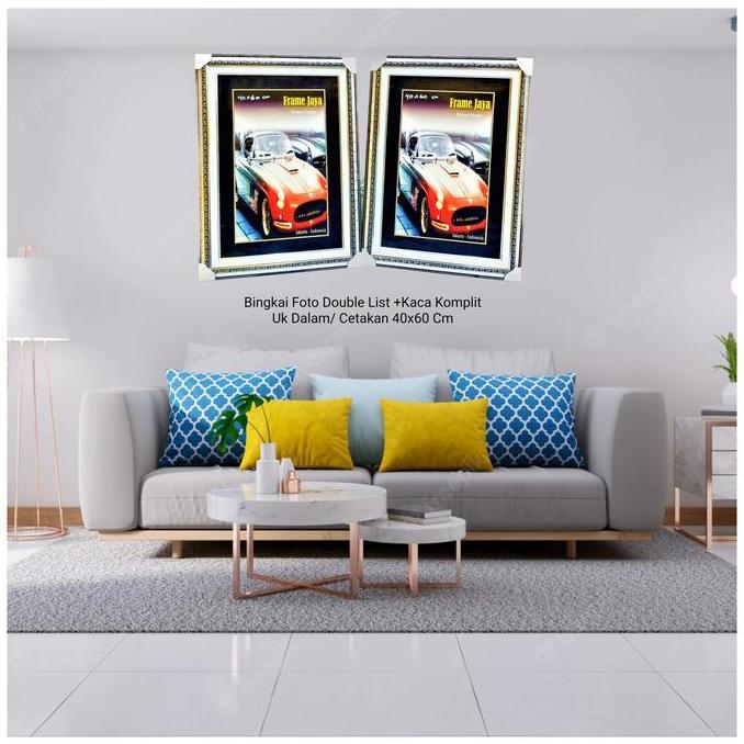 Frame Jaya Bingkai Foto Double Frame Mewah Ukuran Besar 40x60 Cm Bahan Polyester Anti Rayap Cocok Un