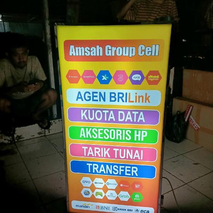 Neon box 2 sisi uk 100x50 akrilik list stenlis