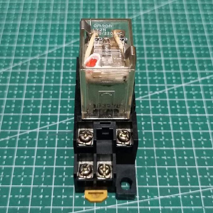 Relay Omron Ly2N 200-220Vac + Socket Omron Ptf08A 8 Pin Original Japan Harga Khusus