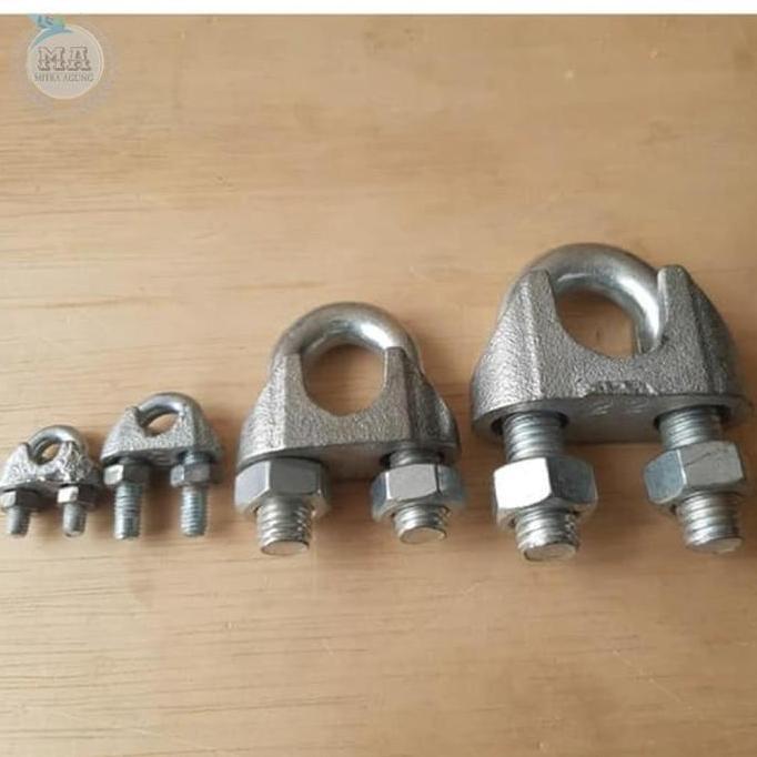 Klem Sling Baja Kuku Macan 12 Mm Klem Kabel Baja Besi Galvanis Allshop