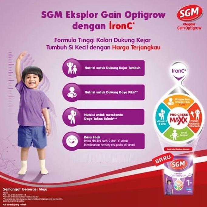 Gyunyu- Sgm Eksplor Gain Optigrow 1-5 Tahun 400Gr 800Gr