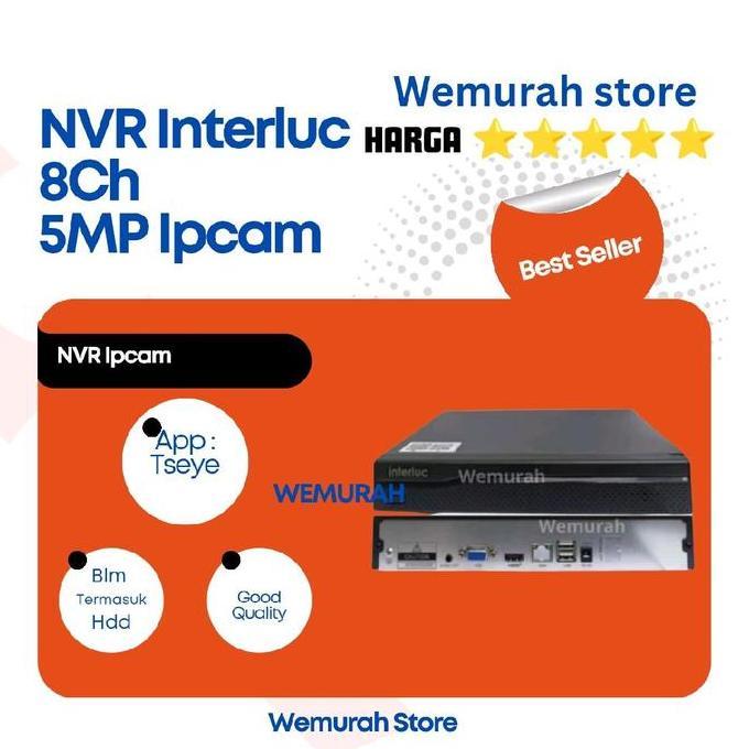 NVR Neo 8 Channel Interluc 5MP NVR 8CH IP Cam NVR 8PORT