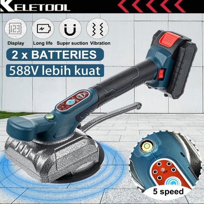 MORIFOYU Keramik  Lantai Mesin Kop Getar Hisap Otomatis Cordless Baterai Pasang Keramik Granit Kaca 