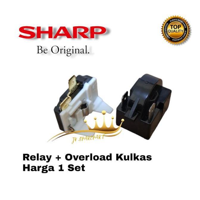 Relay Ptc + Overload Kulkas Sharp 2 Pintu | Relai Overload Kulkas 2 Pintu Sharp Forsale