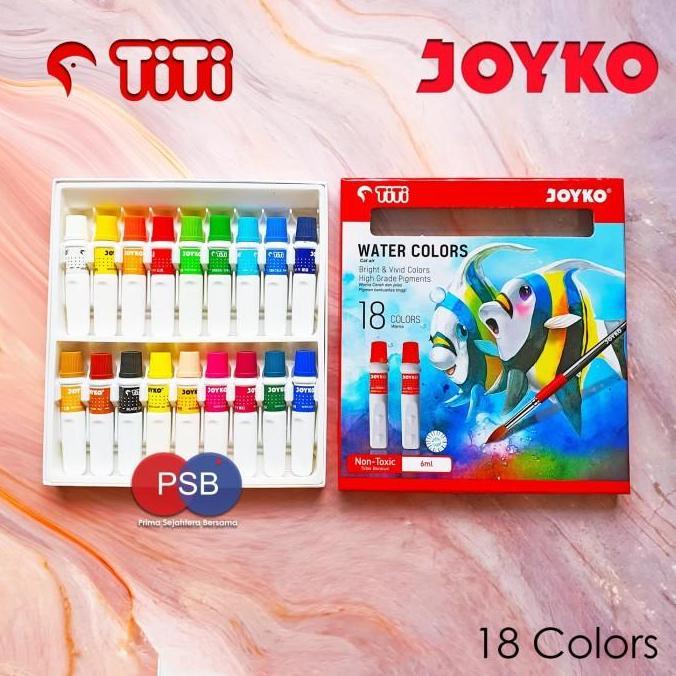 Colore- Titi Joyko Watercolor 18 Colors / Cat Air Titi Joyko 18 Warna
