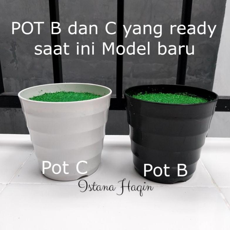 Monstera Artificial Monstera Hijau Monstera Varigata Plus Pot
