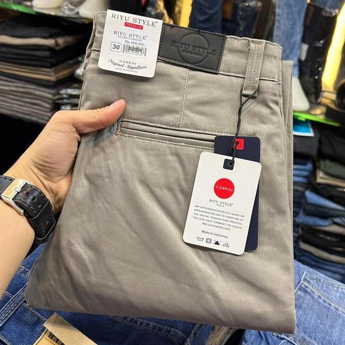 Cinos panjang pria RIYU STYLE/celana cinos panjang pria slimfit/celana kerja pria/celana terlaris Ch