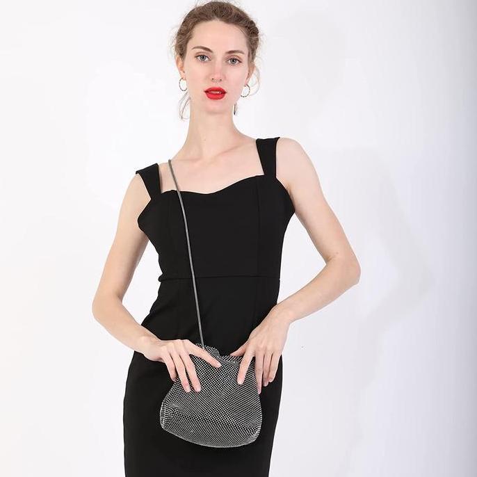Tas Wanita Tas Pesta Kondangan Serut Wanita Import Premium Selempang Gold 70013