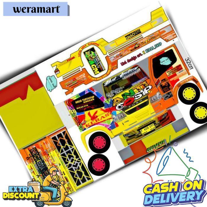 Stiker Truk Oleng Pola Miniatur Mobilan Anti Gosip Trending Topic Ukuran Besar