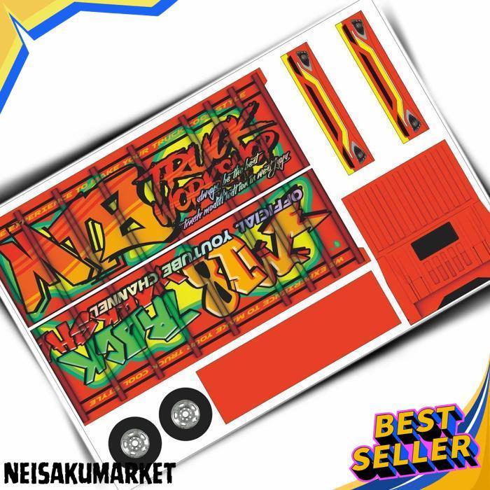 Pola Stiker Miniatur Truk Oleng Isuzu Giga Trending Topic 02 (45 Cm)