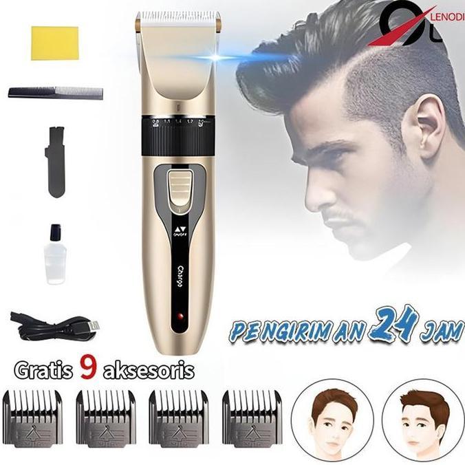 MORIFOYU LENODI Alat cukur rambut elektrik, cukur rambut profesional tanpa kabel, alat cukur rambut 