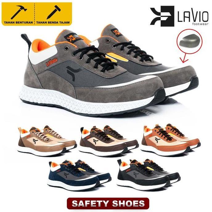 Sepatu Safety Lavio Hugo Sneaker Sport Pria Ujung Besi Premium Quality Casual Shoes