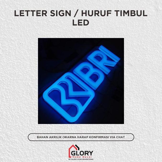 Letter Sign / Huruf Timbul LED Galvanis / Stainless / Akrilik Custom Murah Berkualitas