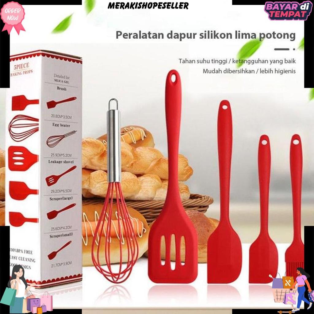 Spatula Set 5 In 1/Sotil Silikon Set Harga Ekonomis