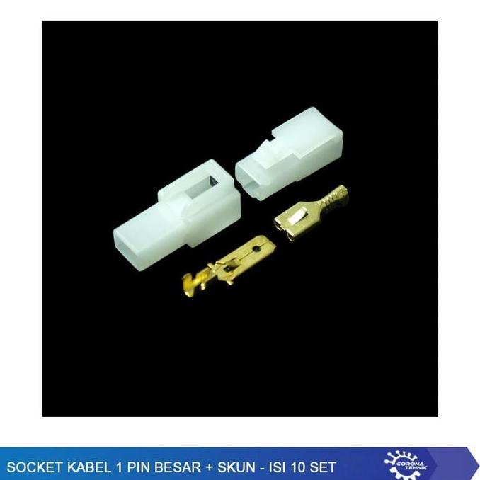 Socket Kabel 1 Pin Besar + Skun - Isi 10 Set
