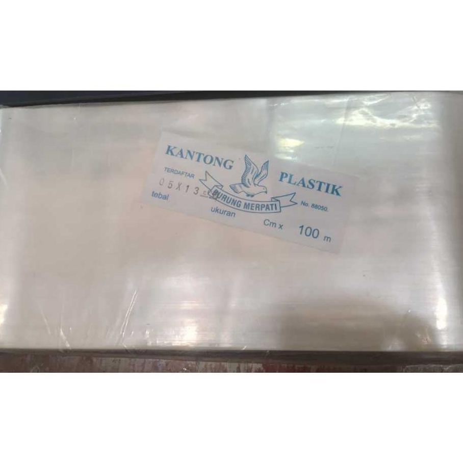 Plastik Roll / Plastik Pp Bening Tebal 05 Lebar 13Cm, 16Cm, Panjang 100Meter
