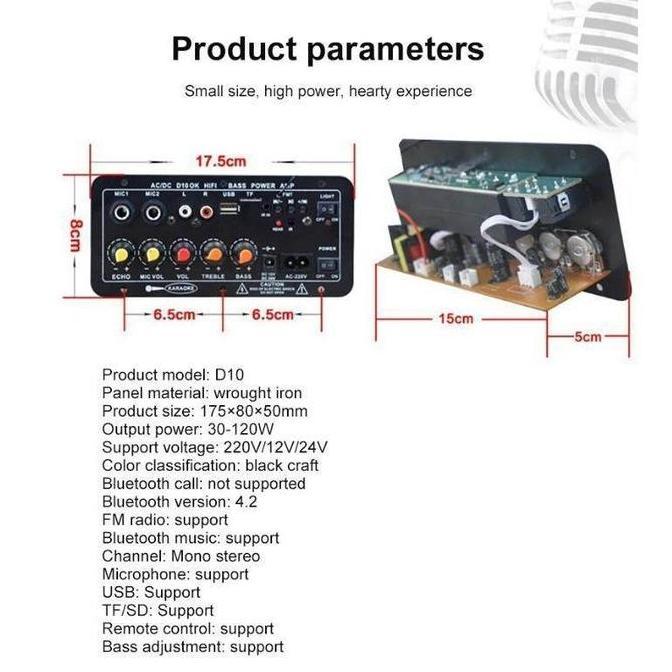 Amplifier Bluetooth 2000W Super Bass 12V 24V 220V Modul Power Amplifier Untuk Speaker Aktif Bass Man