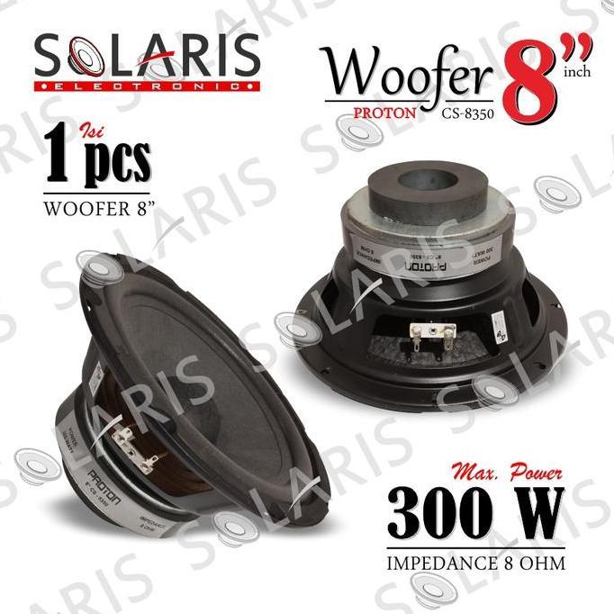 TERLARIS WOOFER 8 INCH DOUBLE MAGNET 300 WATT SPEAKER KARAOKE PROTON CS-8350 BASS MANTAP
