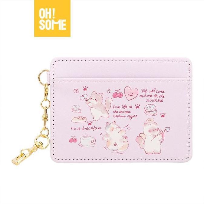 Sale Ohsome - Fanz Studio Card Holder Horizontal Penyimpan Kartu Warna Pink