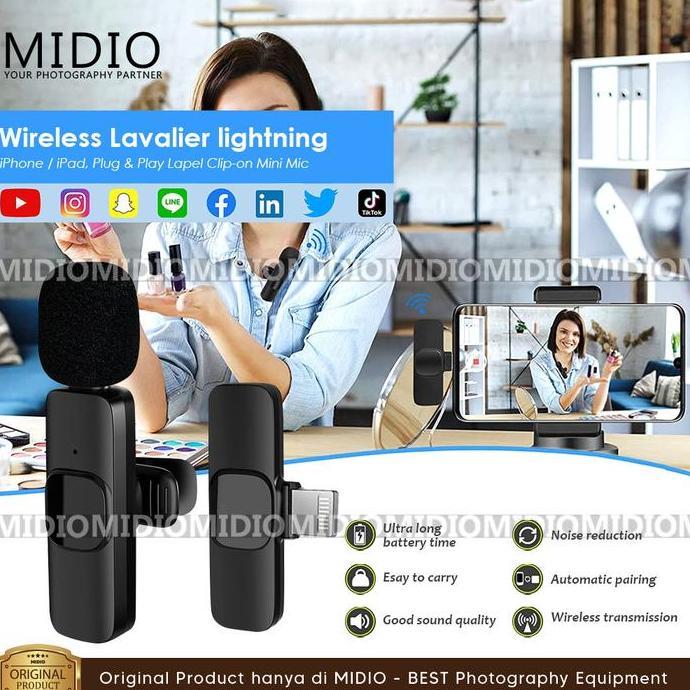 MIc Wireless Clip On Tipe M11 Mic Clip On Iphone Laphel Microphone HP
