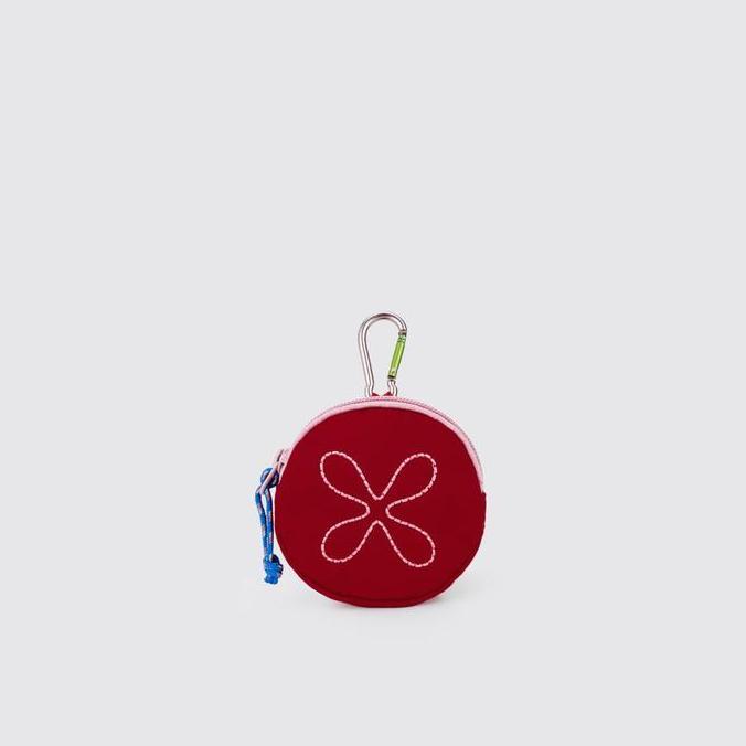 Dompet Minimalis Exsport Round Coin Pouch - Red