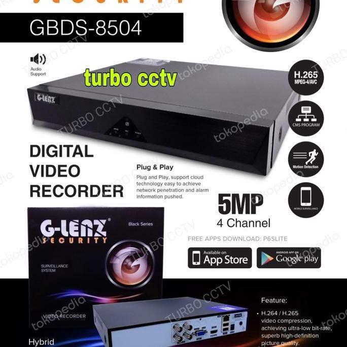 DVR 4CH GLENZ FULL 5MP DVR CCTV 4 CH 5MP GBDS-8504