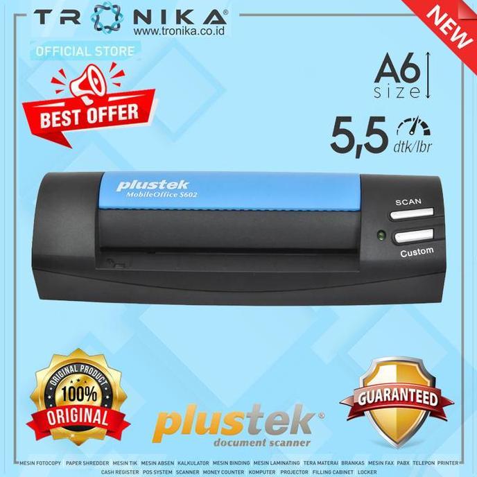 SCANNER DOKUMEN MOBILE PLUSTEK MOBILEOFFICE S602 ORIGINAL DAN TERPERCAYA