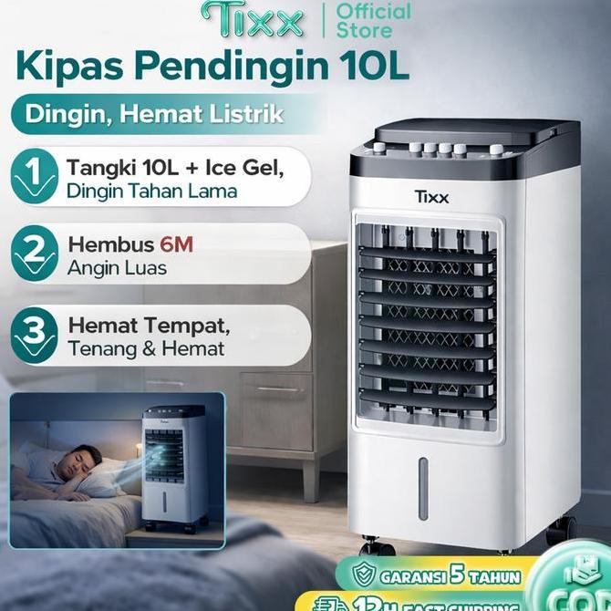 Ranjedimans - TIXX Kipas Angin Air Cooler Pendingin Tangki Besar 10L Pendingin Udara Industri Kantor