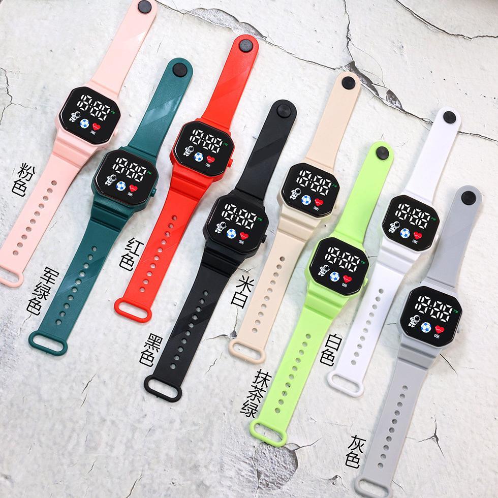 HEMAT [KEDAIMAINAN] [JA08] JAM TANGAN LED DIGITAL PRIA WANITA RUBBER ELECTRONIC FASHION COUPLE ANAK 