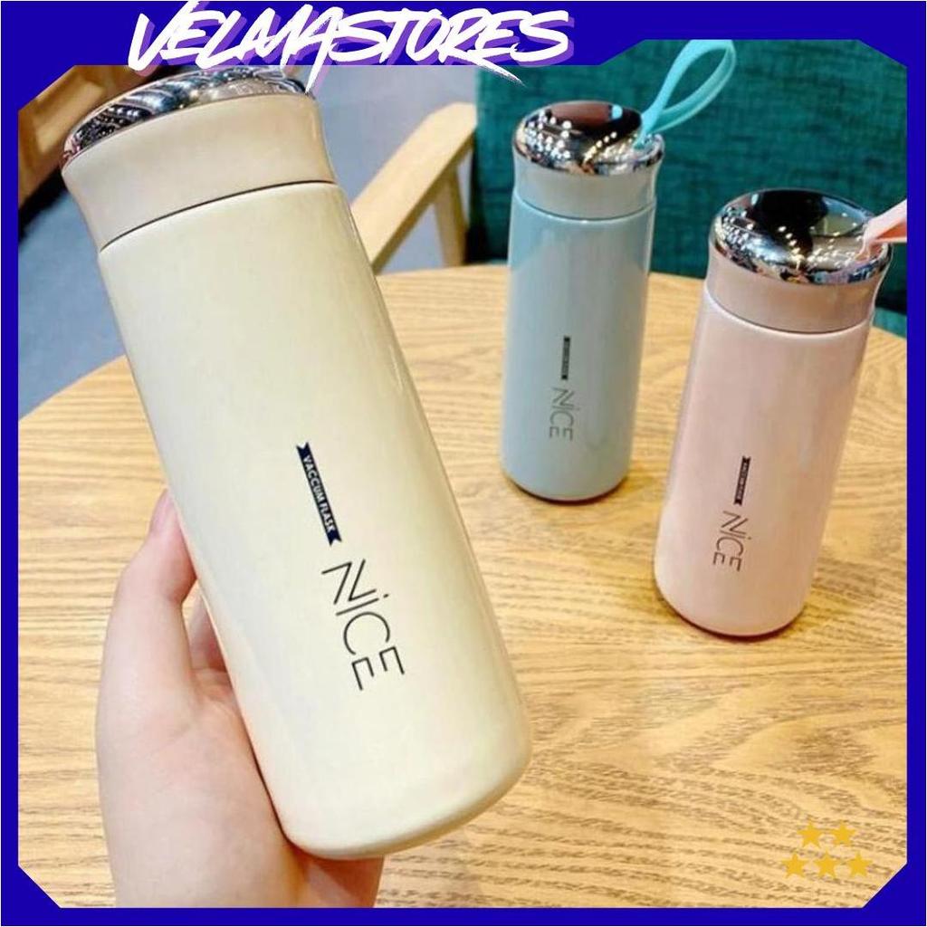 BOTOL AIR MINUM NICE bahan Kaca 600 ml Warna Bermacam Bisa COD MAP Best Seller