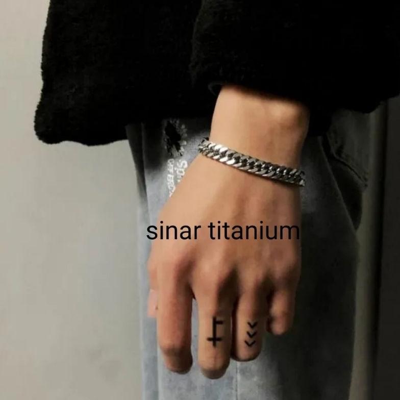 PAKET HEMAT COD GELANG RANTAI TITANIUM PRIA GELANG TITANIUM FASHION KOREA TERMURAH