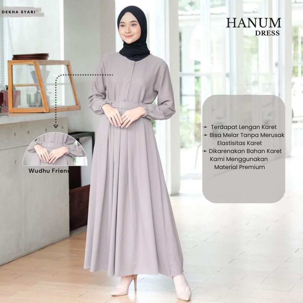 100% AMAN Gamis Remaja Kekinian Korean Style Dress Korean Style Muslim Rayon Twill Premium Ori Terba