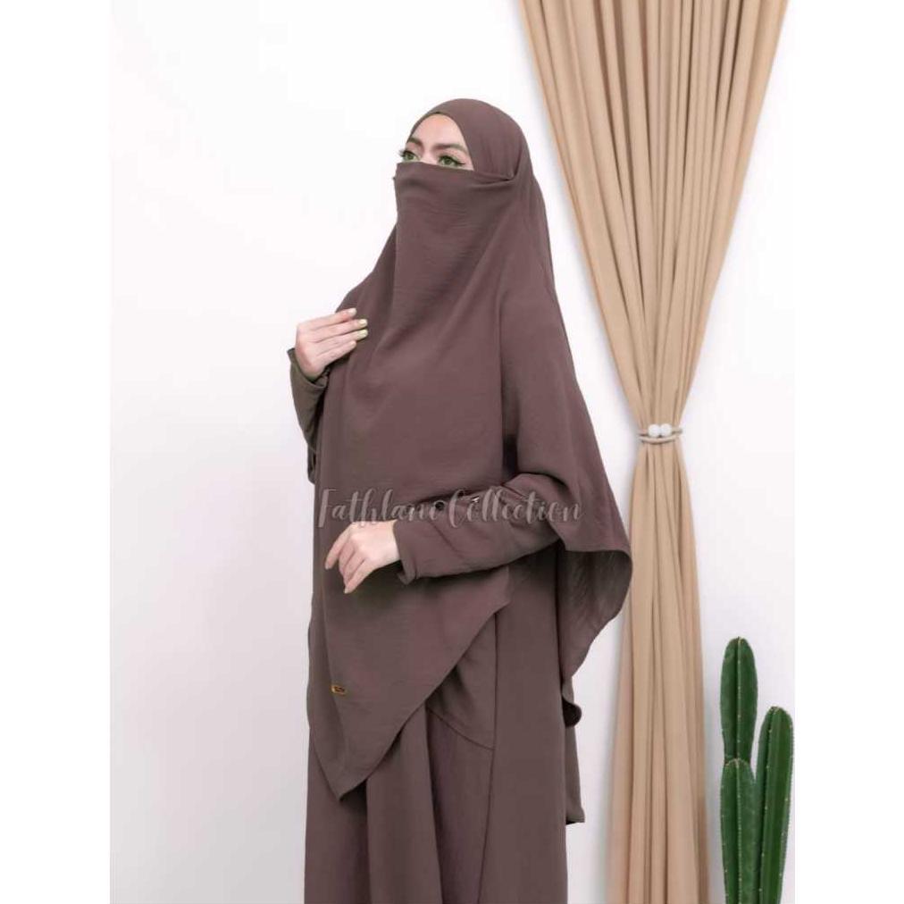 OFFICIAL gamis abaya syarifah gamis set hijab terbaru simpel mewah elegan cocok untuk haji umroh 202
