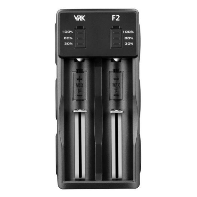 (Authentic) Vrk F2 Type C Charger - Vrk Charger Baterai 18650 | Battery Charger | Charger | Casan