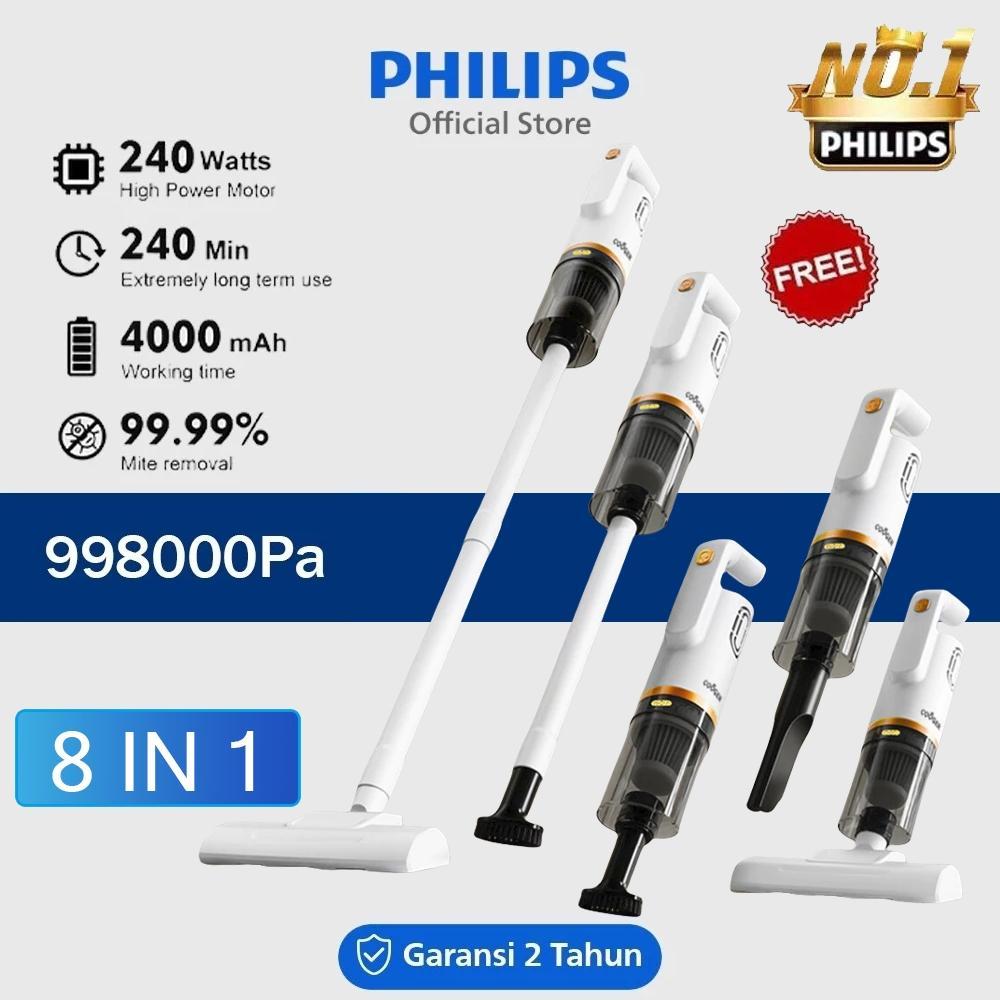 PHILIPS Vacum Cleaner 8 IN 1 Penyedot Debu Portable Cordless Multifungsi / Alat Pel Lantai / Sapu La