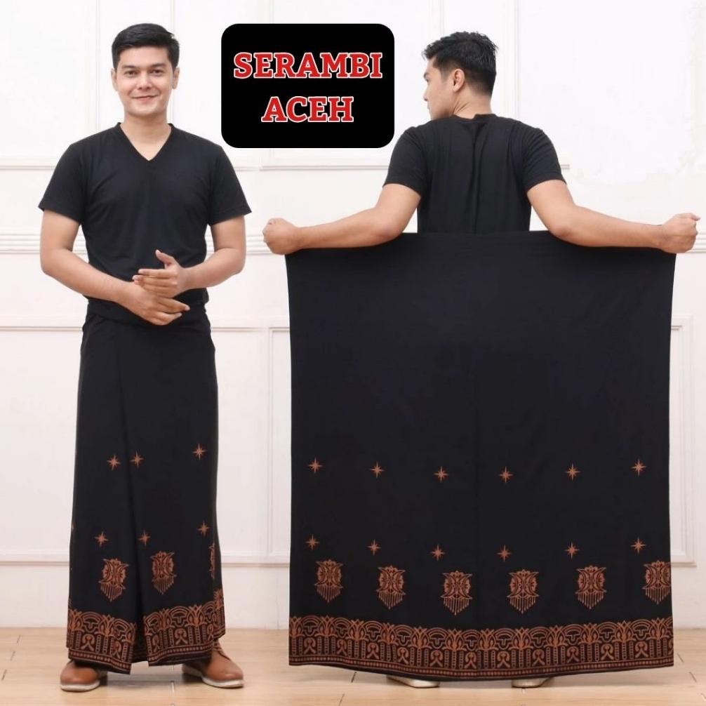 wajib punya best seller sarung hitam dewasa goyor batik motif bahan rayon original lembut tebal sant