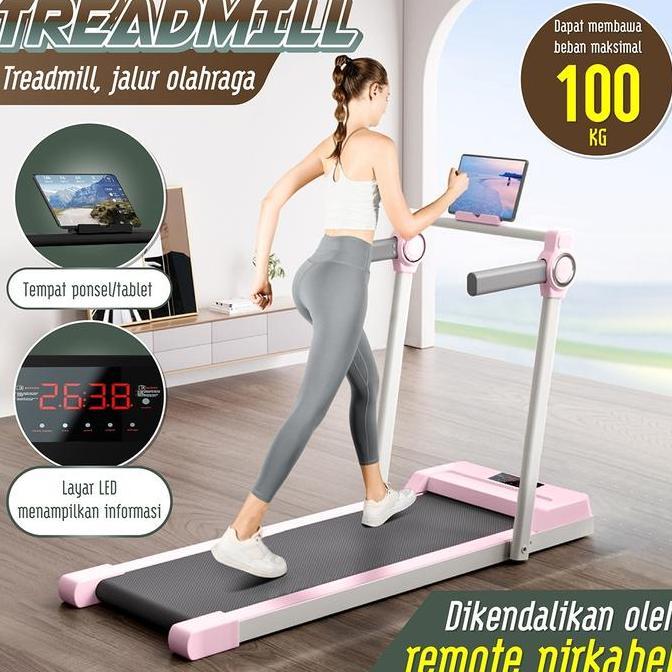 CHALK Treadmill Electric Running Walking Pad low wattAlat Olahraga Gym Cardio Fitness mesin treadmil