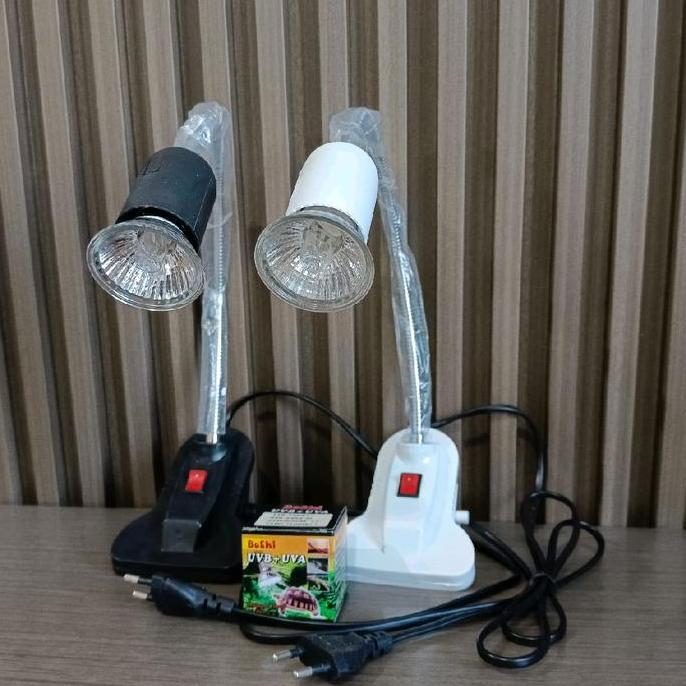 alwibarkah - lampu reptil penghangat kandang kura kura iguana uvb uva 25 watt satu set