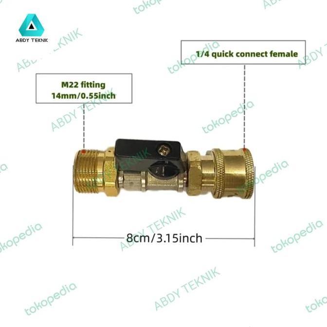 kran cuci AC quick coupling selang jet cleaner M22*14