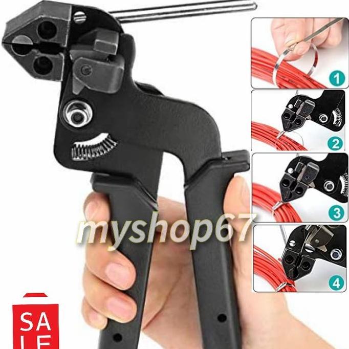 AONI Zip Tie Tension Tool ,Cable Tie Gun For Stainless Steel Cable Ties