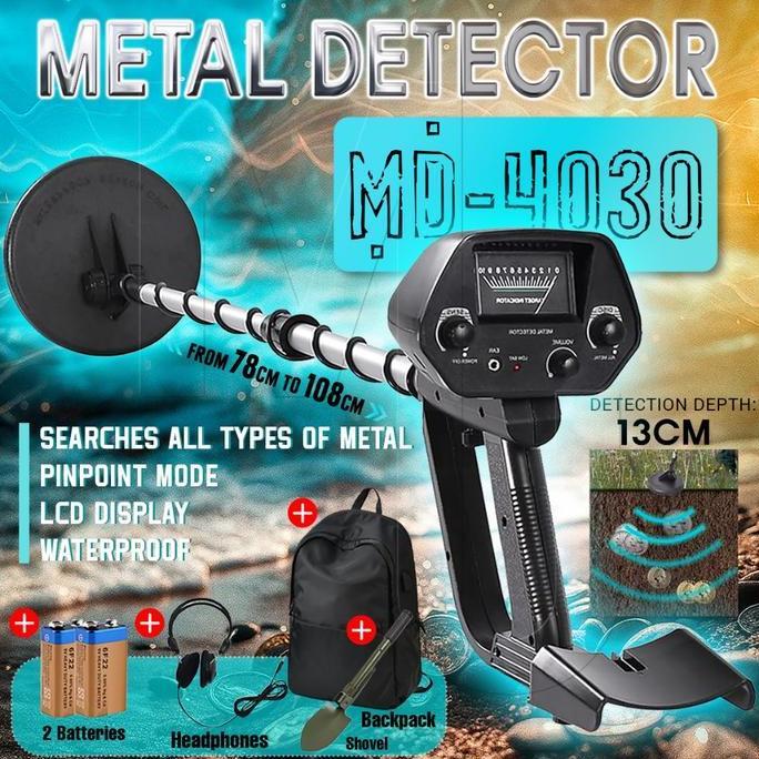 DUDLEY Metal Detector Emas MD4030 Gold alat Pencari Emas Pendeteksi Logam Dan Emas Dalam Tanah Tahan
