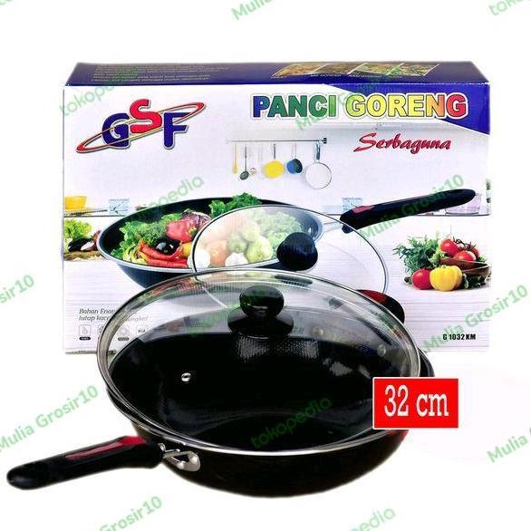 HARGA DISC - Panci Goreng Serbaguna + Tutup Gsf Wajan Gsf 1032 Panci Gsf