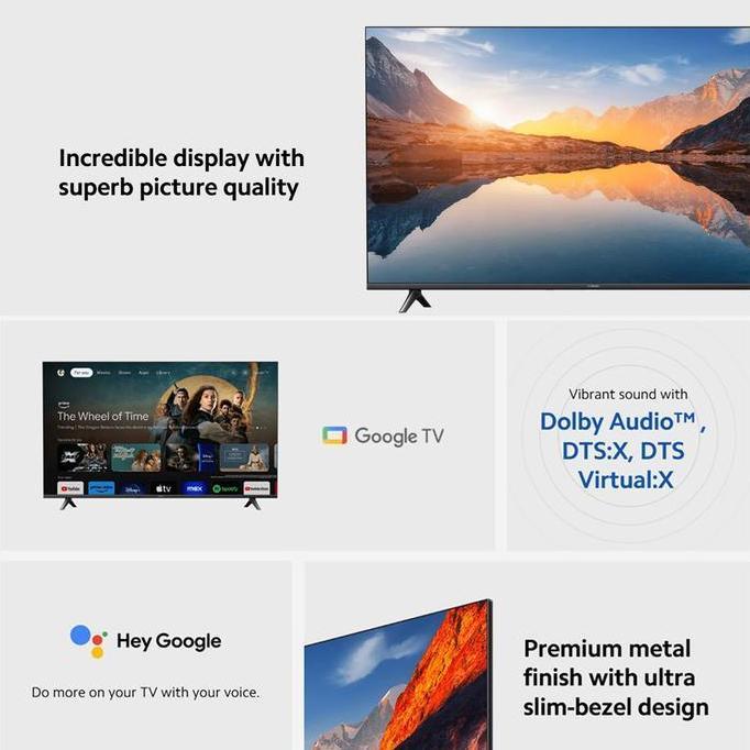 TERLARIS XIAOMI GOOGLE TV 43" A 2025 FHD 60HZ HDMI DOLBY AUDIO DTS:X SMART TV 43INCH TELEVISI 43 INC