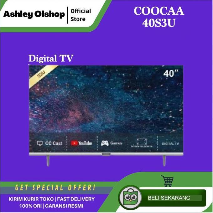 TERLARIS LED TV 40 INCH TERMURAH COOCAA 40S3U SMART TV DITAL 40 [ORI]