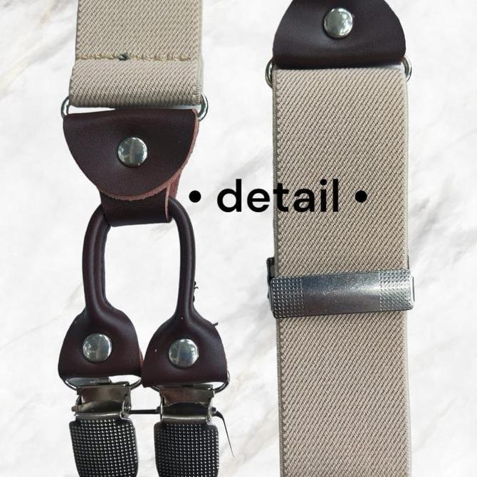 Suspender Pria Bretel Dewasa Suspender Hitam Fashion Suspender Anak Abu Coklat Tali Karet